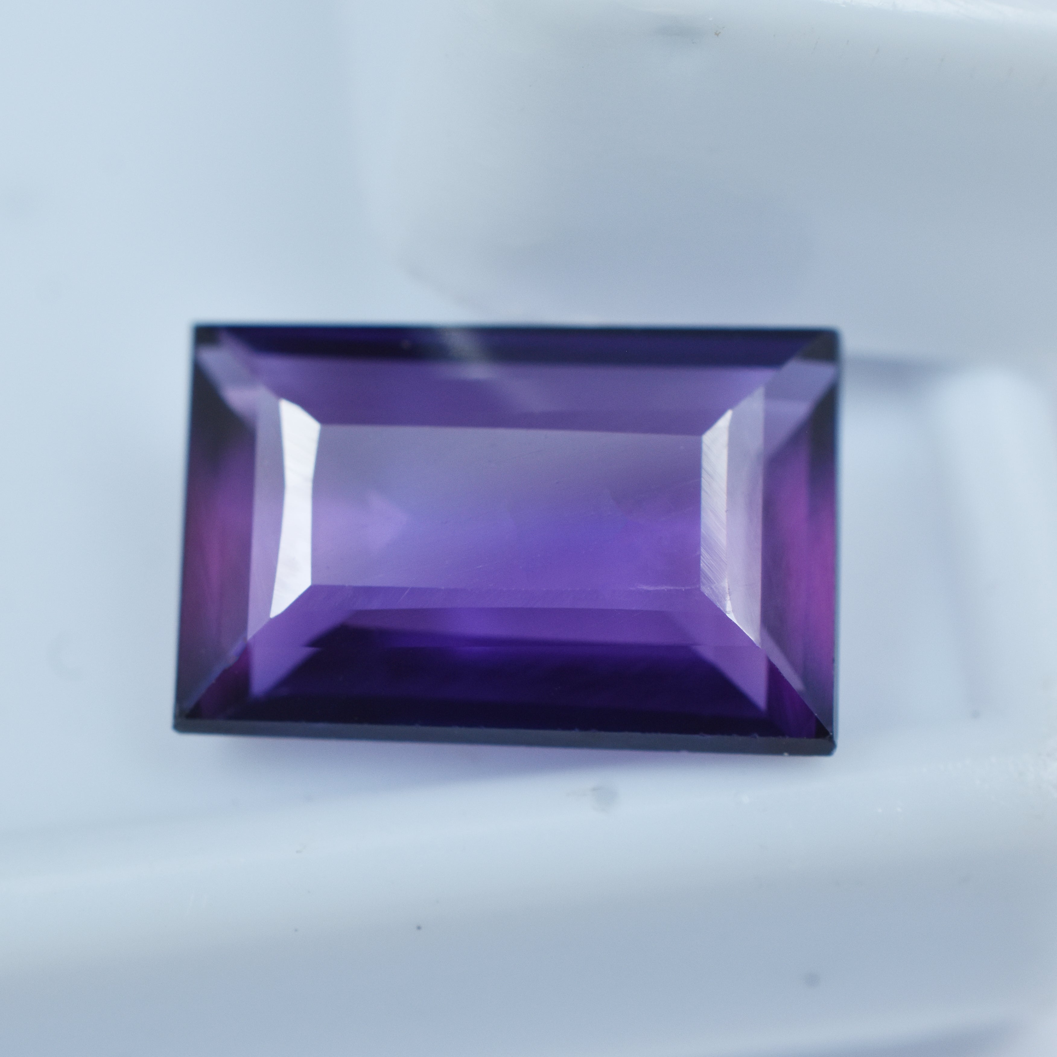 Beautiful Tanzania's Natural Purple Tanzanite Gemstone Just For Your Protection 6.45 Carat Emerald Shape Certified Loose Gemstone Purple Tanzanite Gem