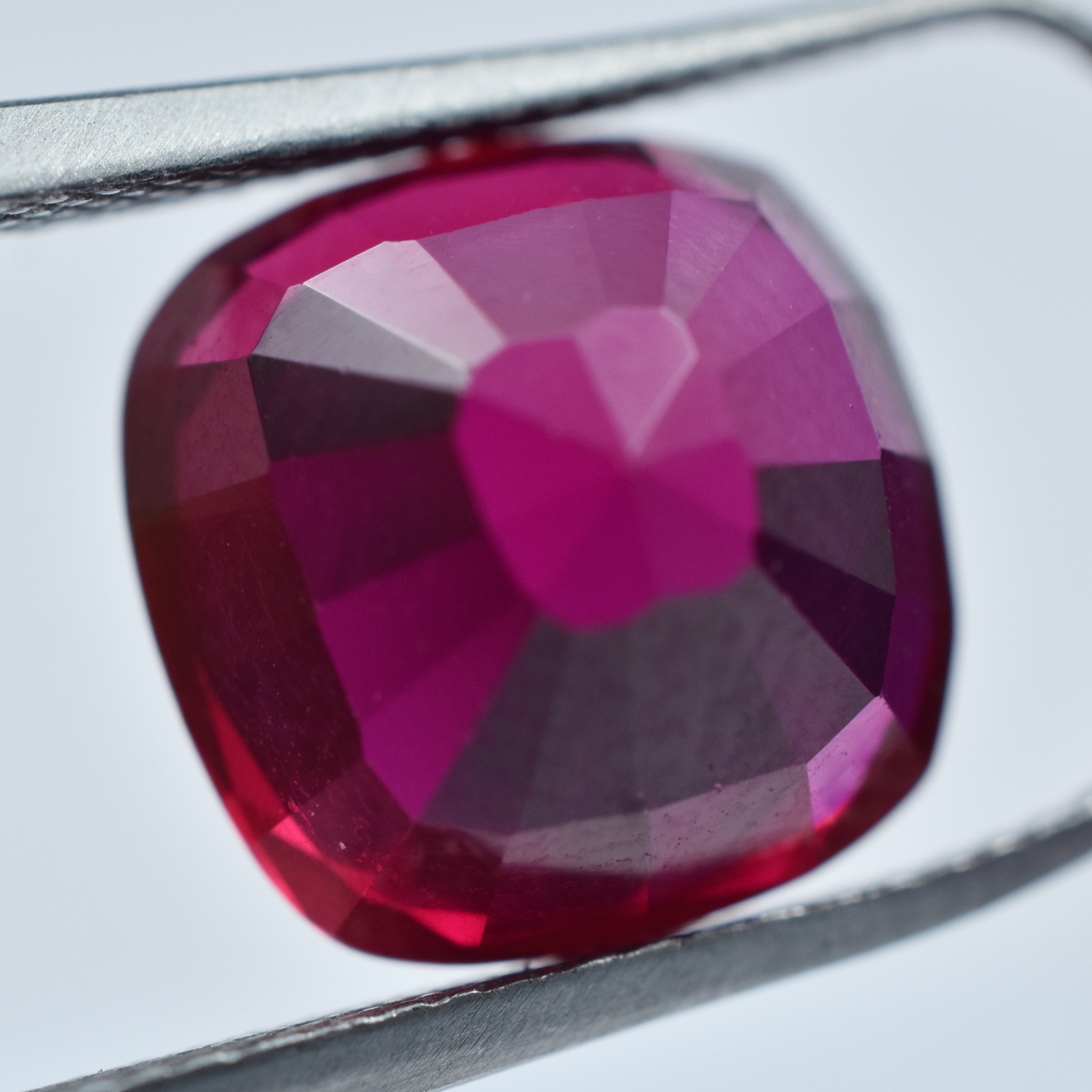 Pigeon Red Ruby Certified 6.85 Carat Ruby Red Natural Square Cushion Cut Loose Gemstone