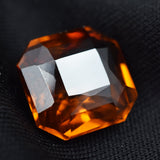 Impressive certified orange sapphire, 8.35ct, with a square cut