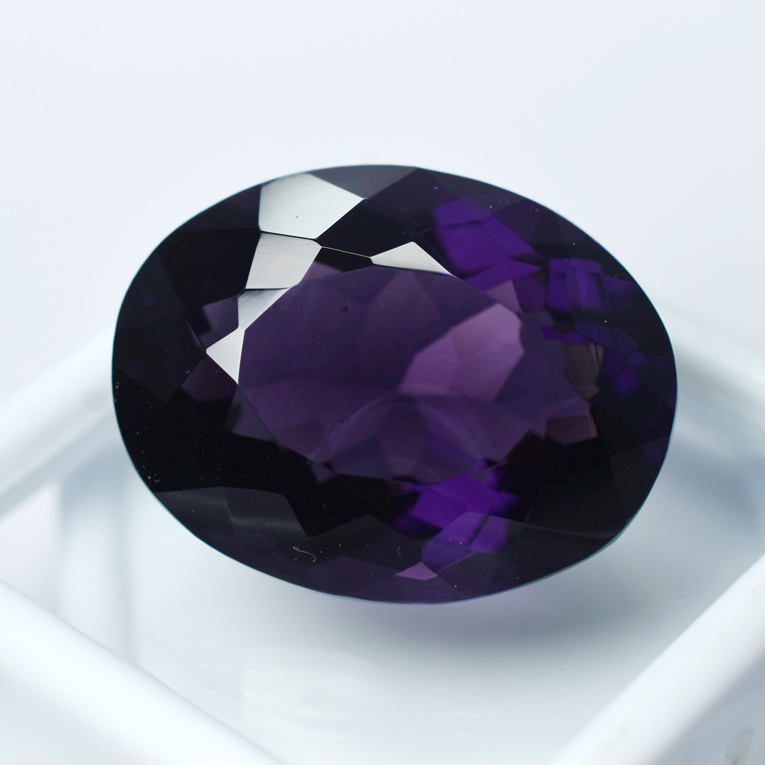 Beautiful Natural Oval Shape 55.32 Ct Purple Color Natural Amethyst Certified Loose Gemstone Pendant Making Gem | Healing Crystal | Gift For Wife/Mother | Free Delivery Free Gift