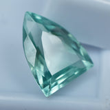 Loose certified sapphire gemstone, 7.10 ct bluish-green from Sri Lanka
