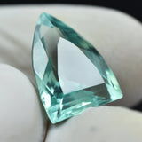 Certified Sri Lanka sapphire, bluish-green, 7.10 ct loose gemstone