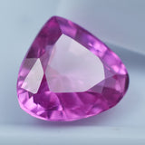 Certified pear-cut sapphire, 6.00 carats, a glistening natural pink gemstone.