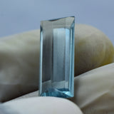 Best Certified 5.05 Carat Baguette Shape Natural Blue Aquamarine Loose Gemstone Protection from Negative Energies Aquamarine Blue Gem