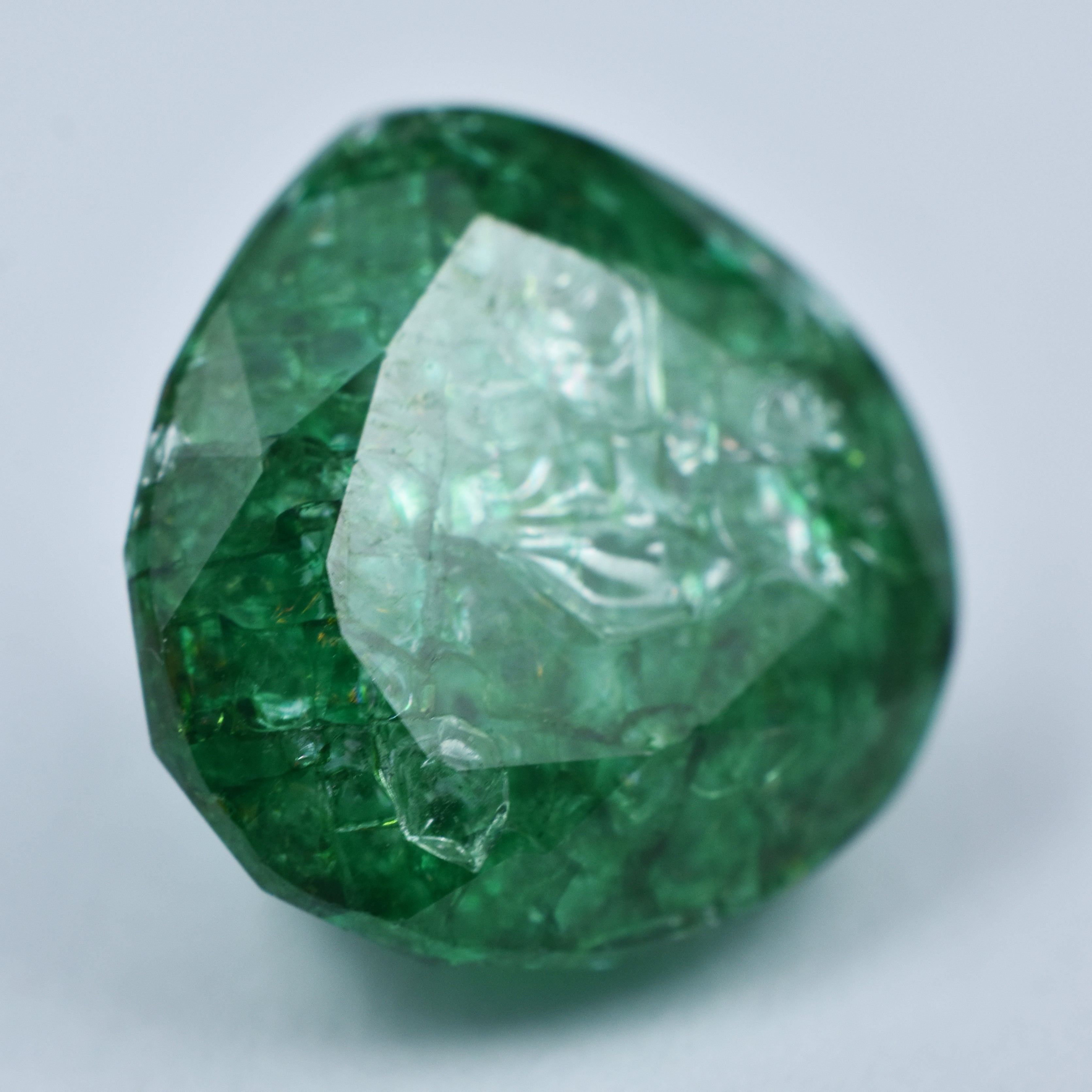 " EMERALD GREEN " Colombia's Faceted Gemstone !!! Pear Cut Green Emerald 8.56 Carat Natural Certified Loose Gemstone | Gift For Her / Him | Best Offer