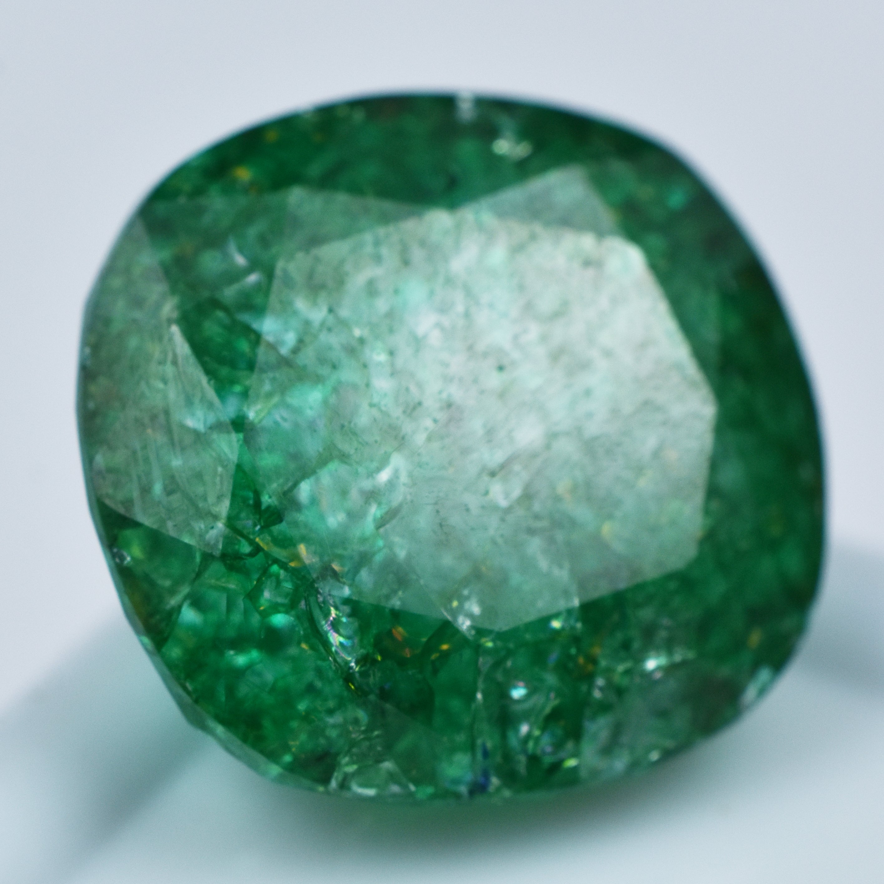 "EMERALD " Beautiful Green Emerald 8.25 Carat Square Cushion Cut Green Emerald Natural Certified Loose Gemstone | Surprise Gift For Wife | Free Delivery Free Gift