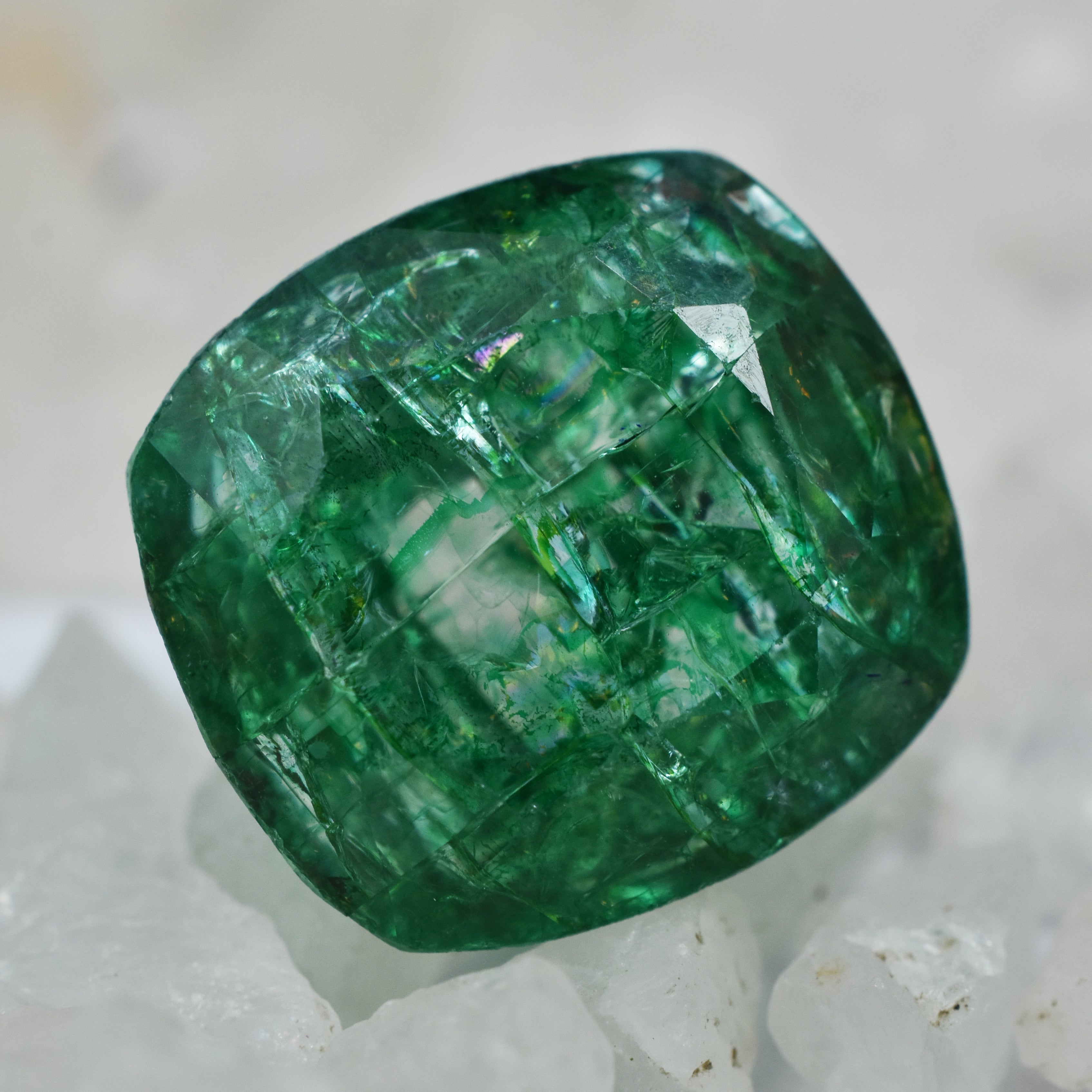 Square Cushion Cut Natural Green Emerald 11.65 Carat CERTIFIED Loose Gemstone | Glorious Gem | Bumper Offer
