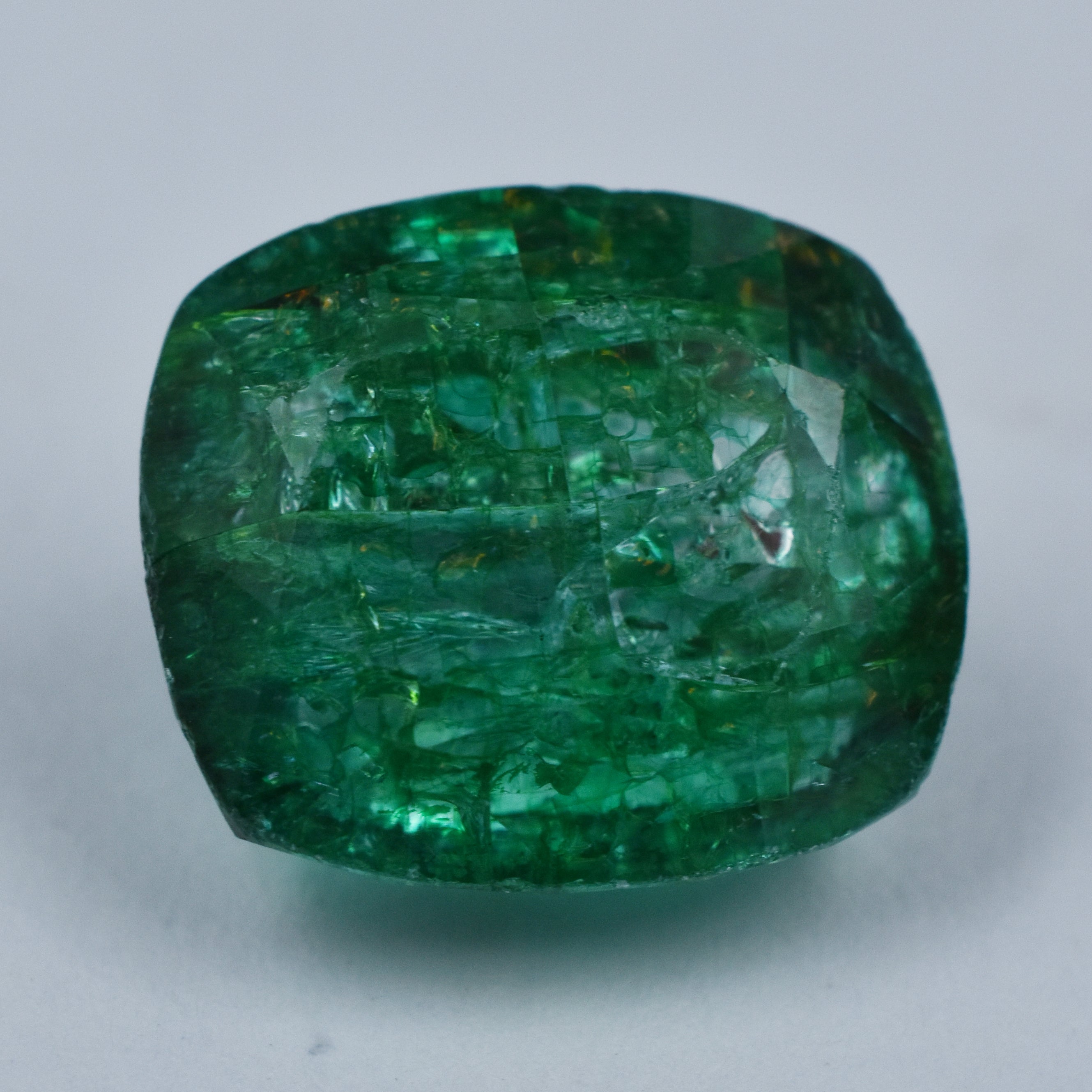 Natural Green Emerald Colombian Green Cushion Cut 10.88 Carat Certified Loose Gemstone , Imported From Colombia , Gift Gallery For Special For You , Worth It