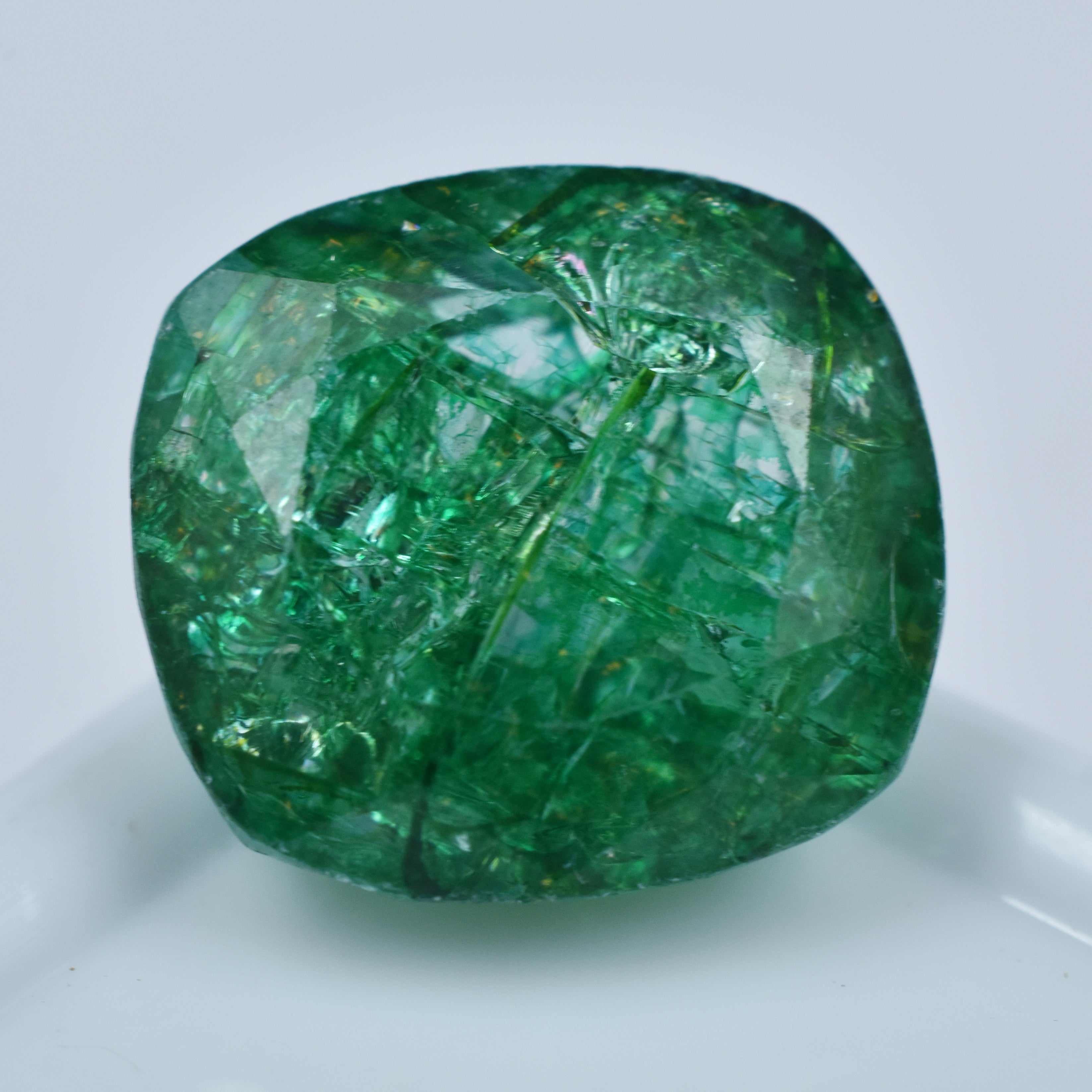 May Birth Month Emerald Gemstone !!! 10.56 Carat Cushion Cut Green Emerald Natural Certified Loose Gemstone | Free Delivery With Extra Special Gift | Brilliant Offer