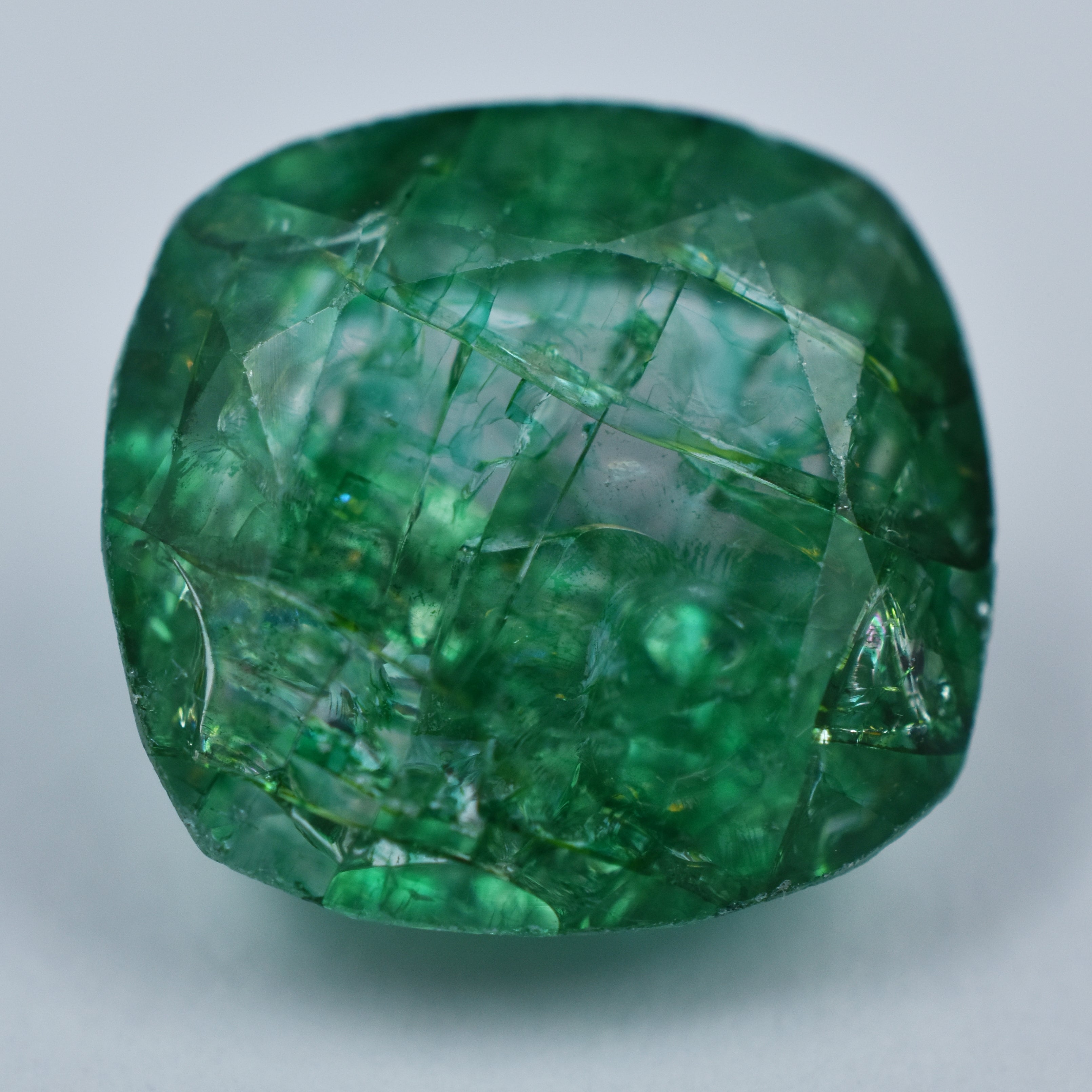 Green Emerald Square Cushion Cut 9.56 Carat Natural CERTIFIED Loose Gemstone | Free Delivery Free Gift | Summer's Offer