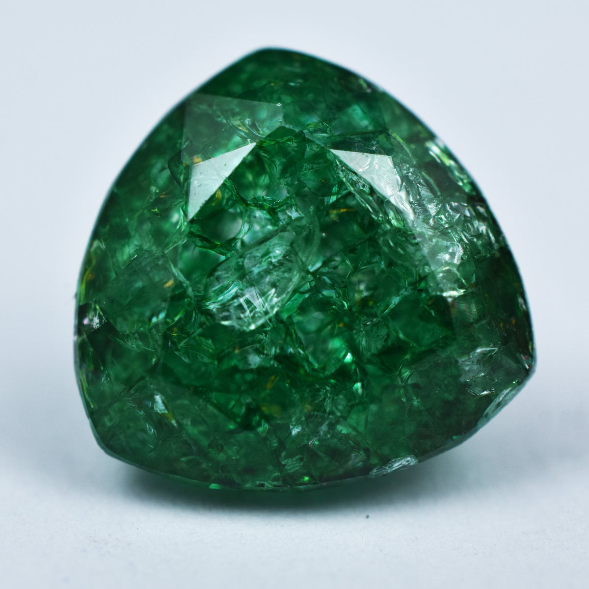 Has Quality Of Protection & Overall-Well Being , 9.25 Carat Trillion Cut Green EMERALD Natural Certified Loose Gemstone | Jewelry Making Gem | Green Emerald Rings | ON SALE