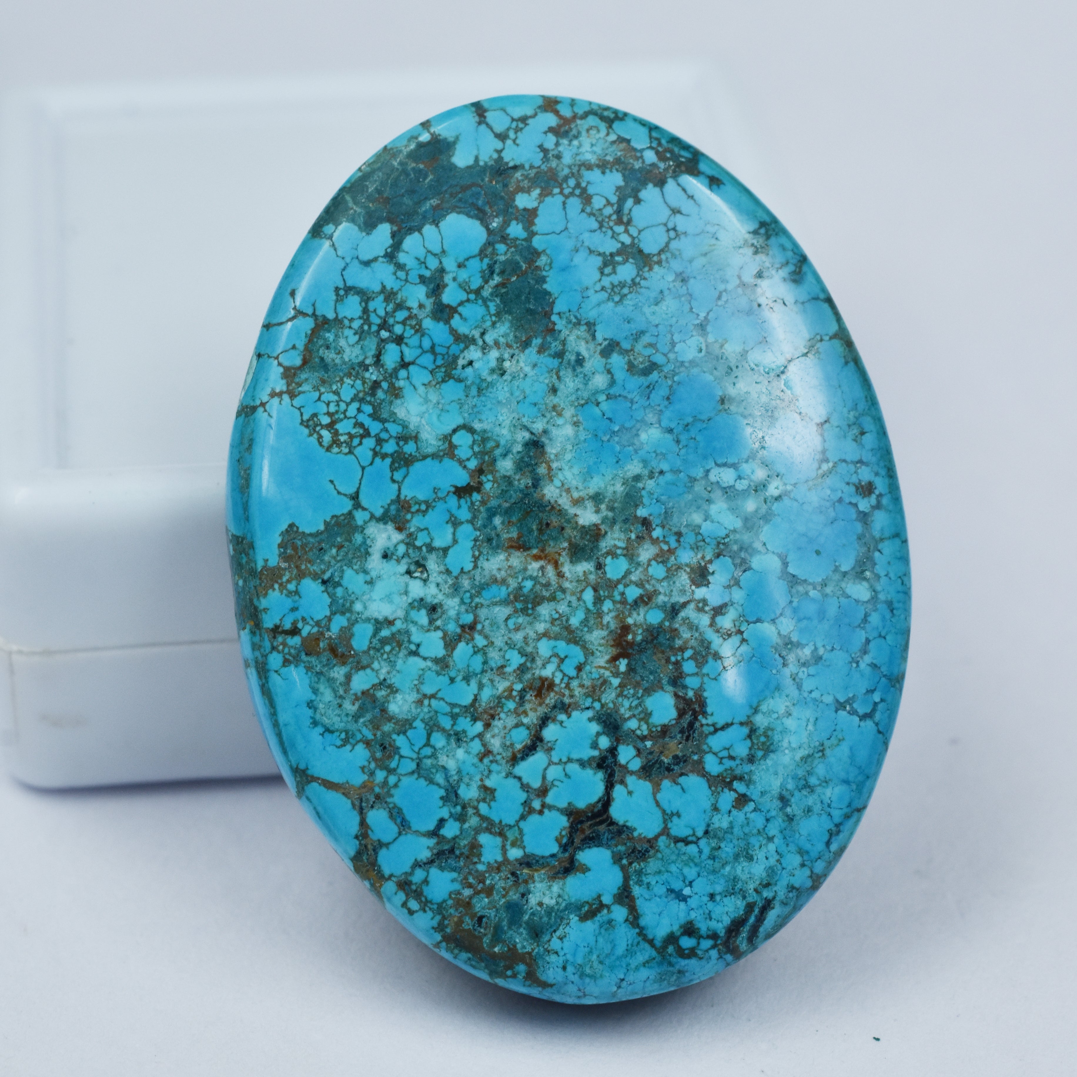 Pendant Making , Natural Loose Gemstone 73.25 Carat Oval Shape Certified Blue Turquoise, Gift For Her / Him |" TURQOUISE" Brilliant Offer