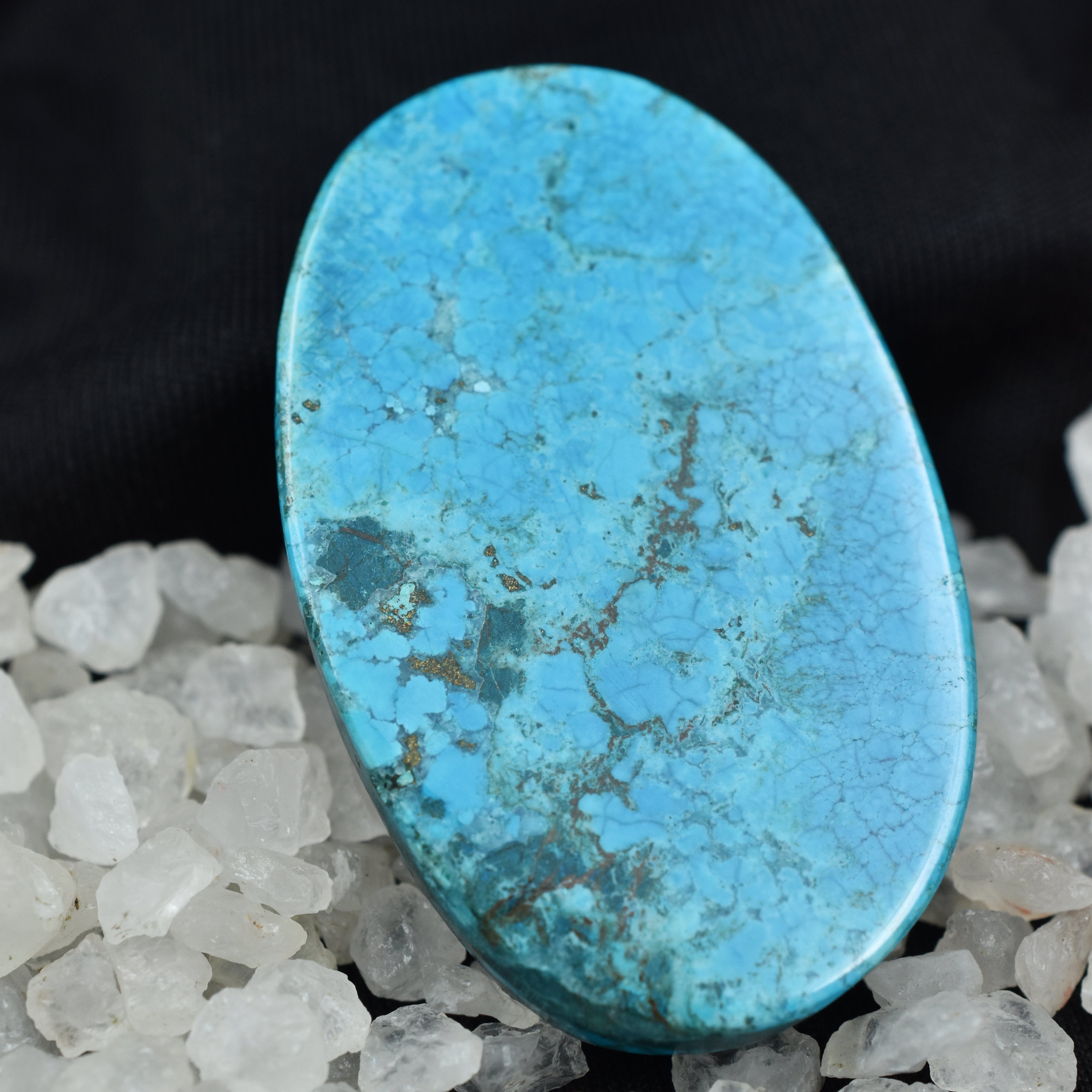 Best Offer On Turquoise !!! Blue Turquoise Slab 45.85 Carat Oval Shape Natural Certified Loose Gemstone | Free Shipping With Extra Special Gift | ON BEST PRICE |