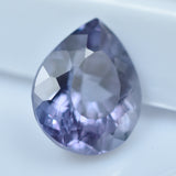 5.30 Carat Pear Cut Alexandrite on White Background – Natural, Certified, Translucent Gemstone