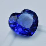 10.00 Ct Blue Tanzanite Heart Cut Certified Loose Gemstone on Clean White Background