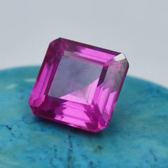 9.95 Carat Square Shape Natural Pink Sapphire Certified Loose Gemstone Pendant Making Pink Sapphire Gemstone
