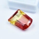 Certified 27.70ct natural bi-color sapphire, a loose gemstone.