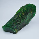 Green mineral rock on a white background