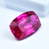 Cushion-cut bi-color sapphire, 19.75ct, a certified natural loose gemstone for jewelry.