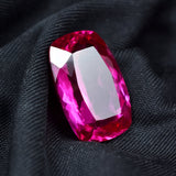 19.75 carat cushion-cut bi-color sapphire, a natural certified loose gemstone.