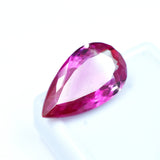Natural bi-color sapphire, 12.80 carats, with a beautiful pear cut.