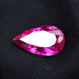 Pear-cut bi-color sapphire, 12.80ct, a beautiful natural loose gemstone