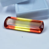 Baguette-cut natural sapphire, 27.00ct, a certified loose gemstone for jewelry.