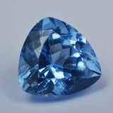 Glistening 5.30ct blue sapphire, trillion cut