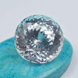 Round cut white sapphire 13.52 ct certified natural gemstone for bracelets