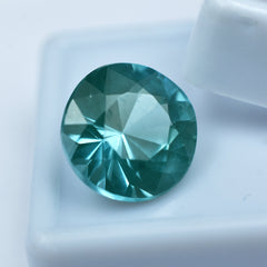 Certified 7.30 Ct Natural Round Shape Bluish Green Sapphire Loose Gemstone Sapphire Symbol of Royalty