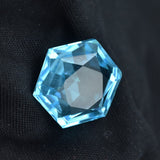Octagon Shape 11.56 Carat Blue Aquamarine Natural Ring Size Loose Gemstone CERTIFIED Precious Stone for Jewelry Making