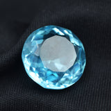 Personalized March Birth Stone Round Cut Certified Aquamarine 12.74 Ct Blue Natural Aquamarine Loose Gemstone Aquamarine Ring , Grow In Protection | Free Delivery Free Gift | Best Offer