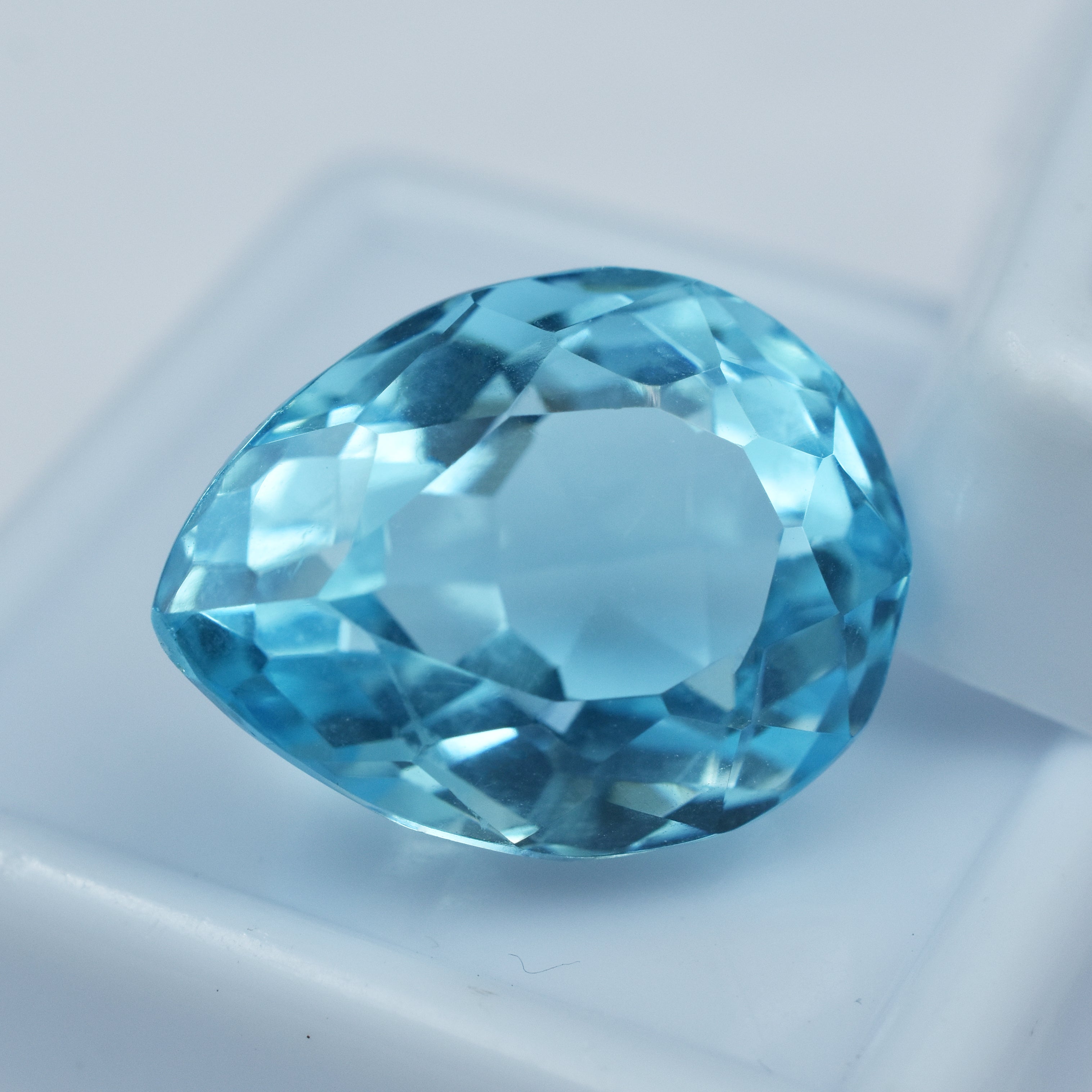 Winter Sale With Best Aqua Gem !!! Certified Natural 14.22 Ct Pear Cut Pendant Making Aquamarine Gem Loose Gemstone | Free Delivery With Excellent Gift
