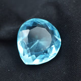 Loose Natural Aquamarine 12.45 Ct Pear Gemstone on Black Background