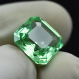 Natural bluish green sapphire square cut gemstone