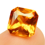 8.11 Carat Natural Sapphire Orange Square Cut Sapphire Certified Loose Gemstone