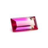 Doublet Natural Bi-Color BAGUETTE Cut 17.75 Ct Loose Gemstone CERTIFIED