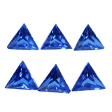 Natural Sapphire Blue 6 Pcs CERTIFIED Loose Gemstones Trillion Shape 5x5 mm Lot