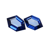Flawless Sapphire Blue 15.98 Carat Fancy Shape Natural Loose Gemstone Pair CERTIFIED