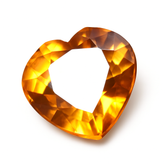 Stunning Orange Color 9 Ct Heart Cut Natural Sapphire Loose Gemstone CERTIFIED