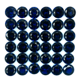 Natural Blue Sapphire Gemstone Lot 50 PCS Ceylon Round CERTIFIED 6 mm Ring Size