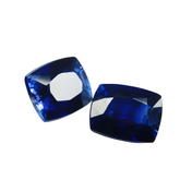 Natural Blue Sapphire Cushion Cut 20.65 Ct CERTIFIED Loose Gemstones Pair