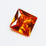 CERTIFIED 9 Pcs Natural Sapphire Orange Color Square Cut Loose Gemstone 5x5 mm