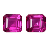 CERTIFIED Wonderful Pair 16.25 Ct Natural PINK Sapphire SQUARE Loose Gemstone