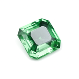 Natural bluish green sapphire square cut gemstone