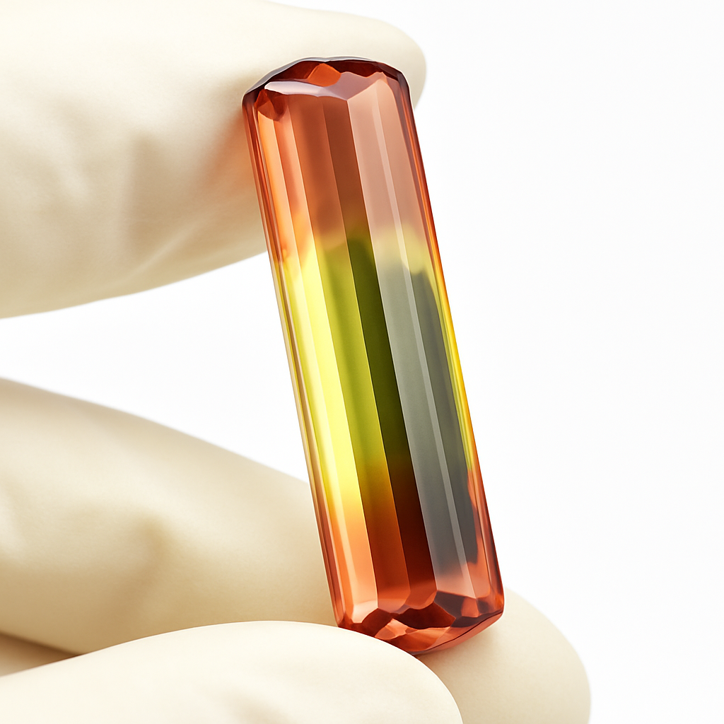 Stunning 27-carat baguette-cut sapphire, a perfect gift for a special occasion.