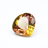 Natural bi-color sapphire, 11.50 carats, a certified loose gemstone with a pear cut.