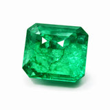 Certified 7.65 Ct Natural Emerald Untreated Loose gems with a vibrant green color and excellent cut grade.