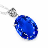 sterling silver sapphire pendant