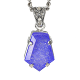 925 Starling Silver Fancy Pendant 51 Ct CERTIFIED Natural Purple Tanzanite
